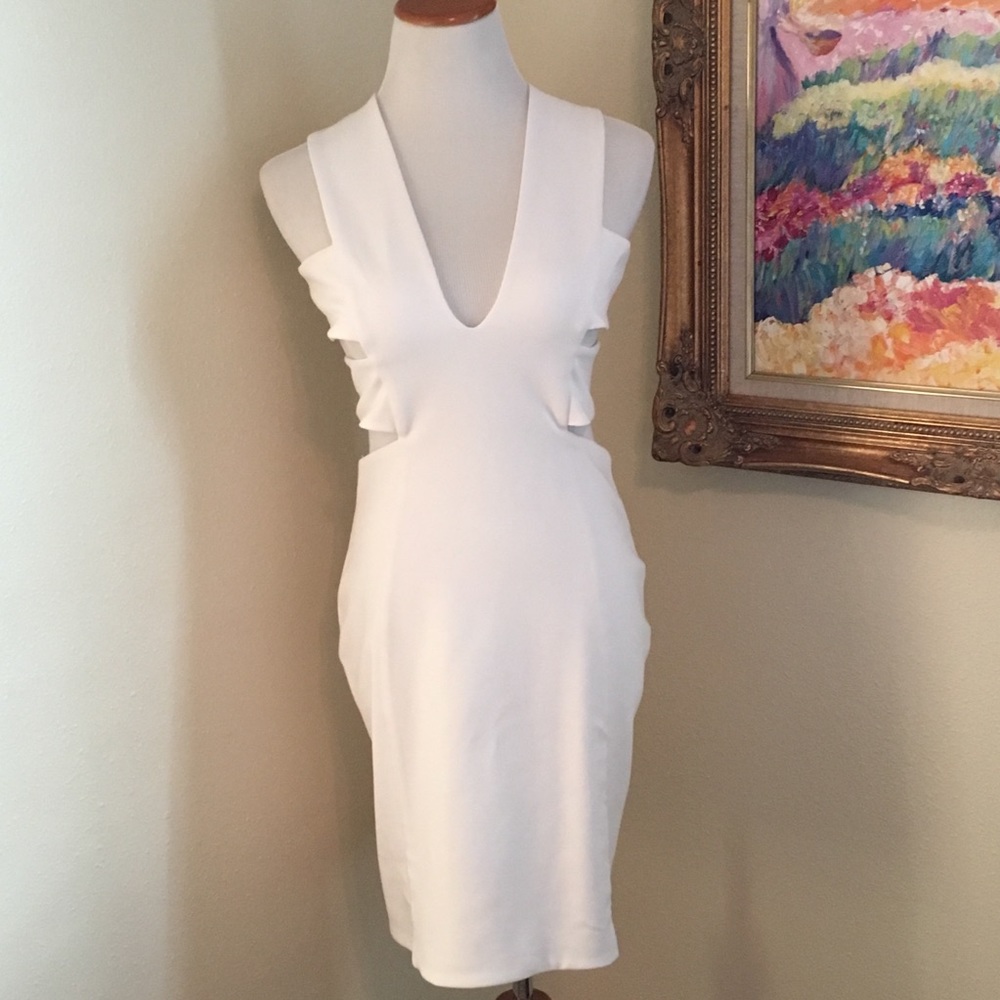 Sexy White Cut Out Party Dress!